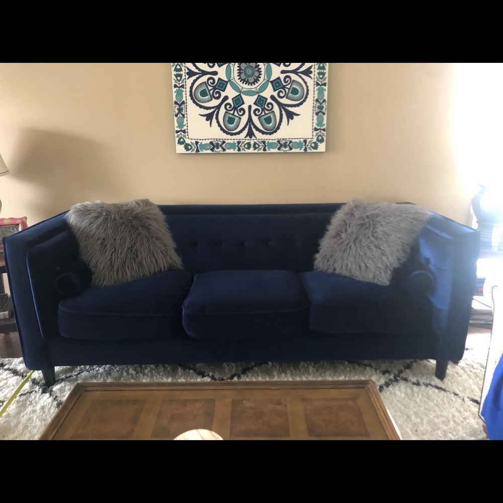 Gray Shag Throw Pillows
